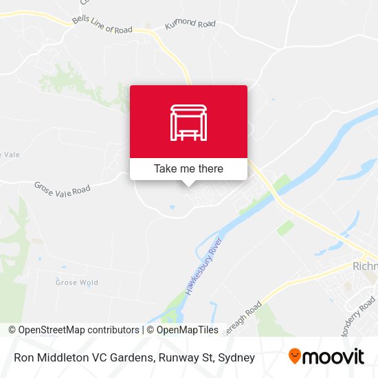 Ron Middleton VC Gardens, Runway St map