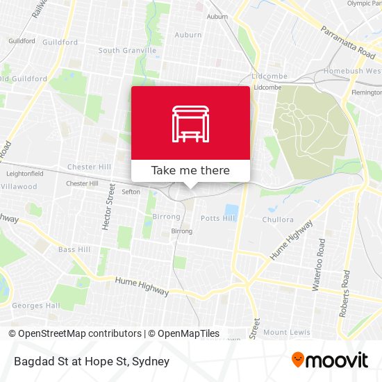Bagdad St at Hope St map