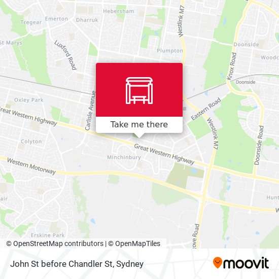 John St before Chandler St map