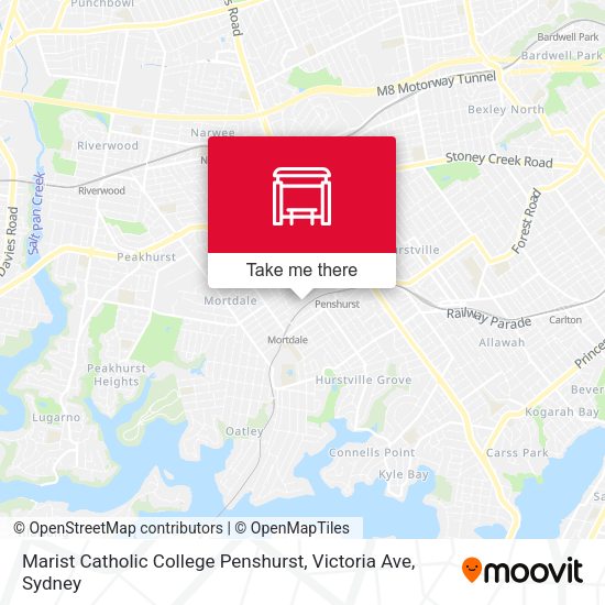 Marist Catholic College Penshurst, Victoria Ave map