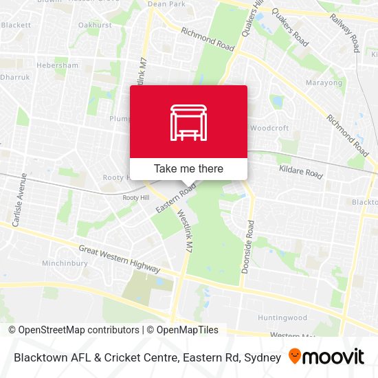 Blacktown AFL & Cricket Centre, Eastern Rd map
