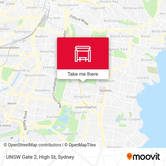 Mapa UNSW Gate 2, High St