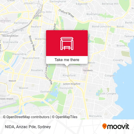 Mapa NIDA, Anzac Pde