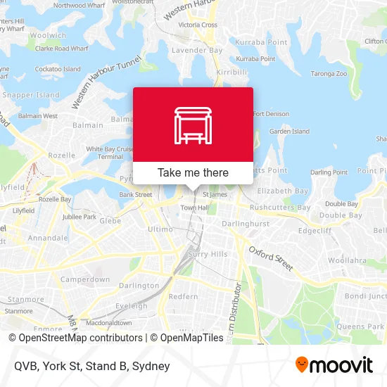 Mapa QVB, York St, Stand B