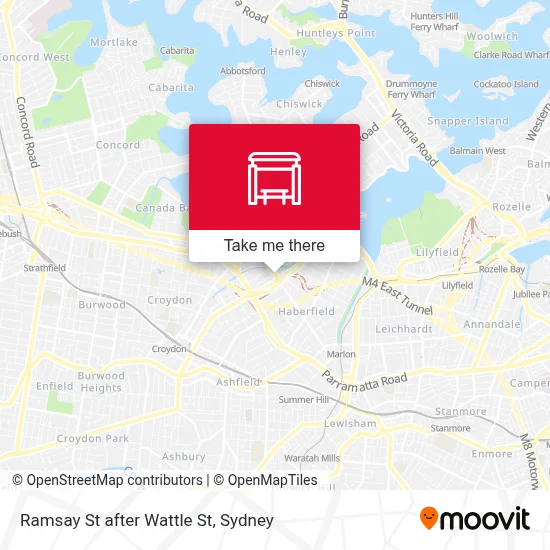 Mapa Ramsay St after Wattle St