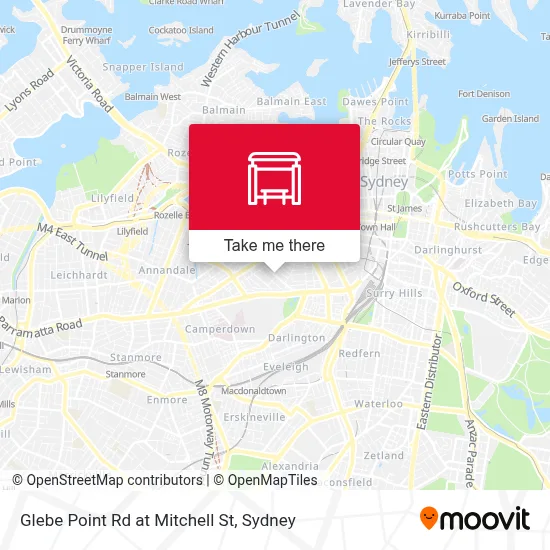 Mapa Glebe Point Rd at Mitchell St