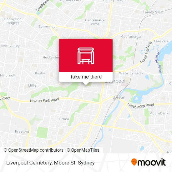 Mapa Liverpool Cemetery, Moore St