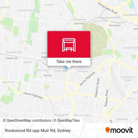 Mapa Rookwood Rd opp Muir Rd