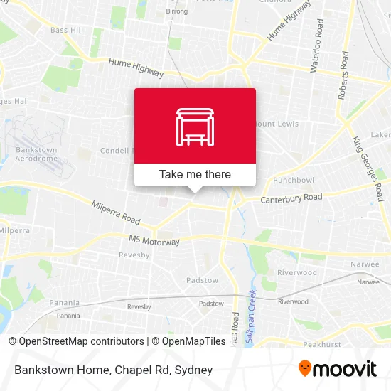 Bankstown Home, Chapel Rd map