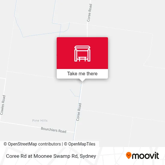 Mapa Coree Rd at Moonee Swamp Rd