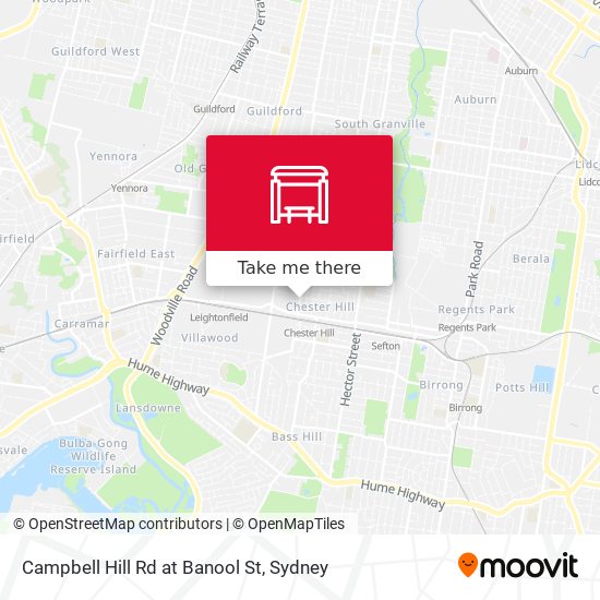 Campbell Hill Rd at Banool St map