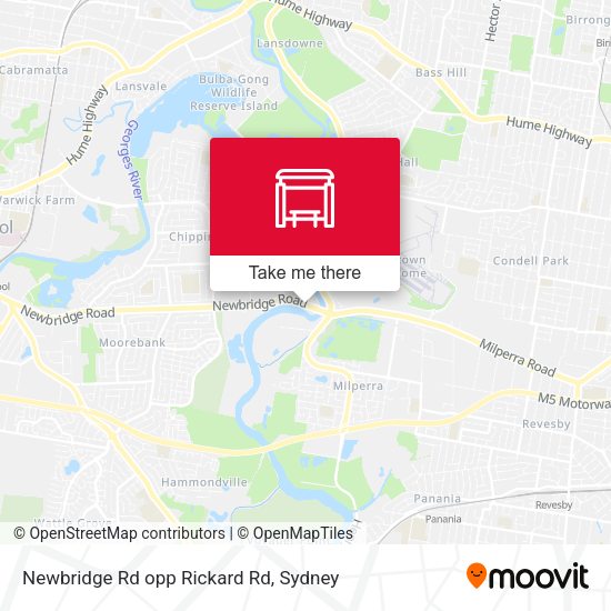 Newbridge Rd opp Rickard Rd map