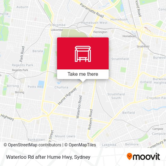 Waterloo Rd after Hume Hwy map