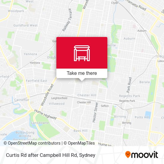 Curtis Rd after Campbell Hill Rd map