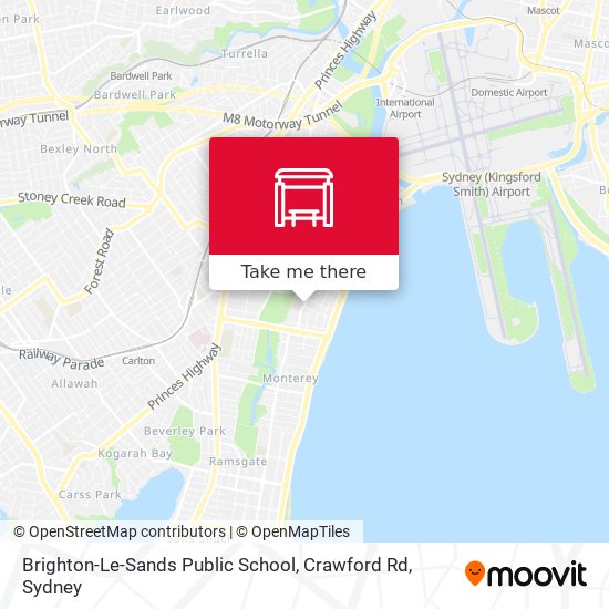 Mapa Brighton-Le-Sands Public School, Crawford Rd