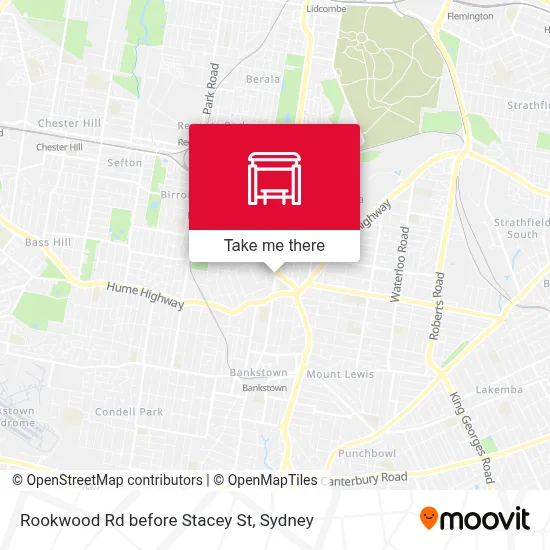 Mapa Rookwood Rd before Stacey St