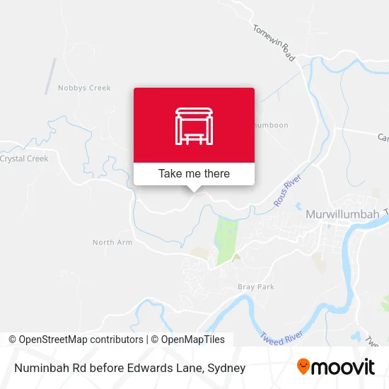 Numinbah Rd before Edwards Lane map