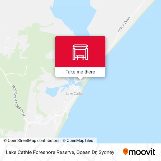Mapa Lake Cathie Foreshore Reserve, Ocean Dr