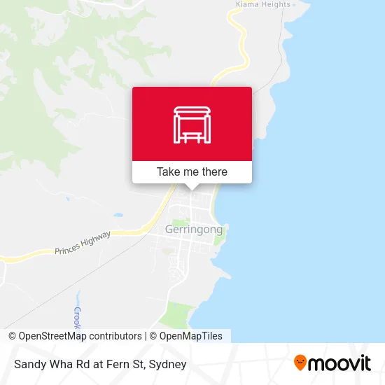 Sandy Wha Rd at Fern St map