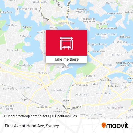 First Ave at Hood Ave map