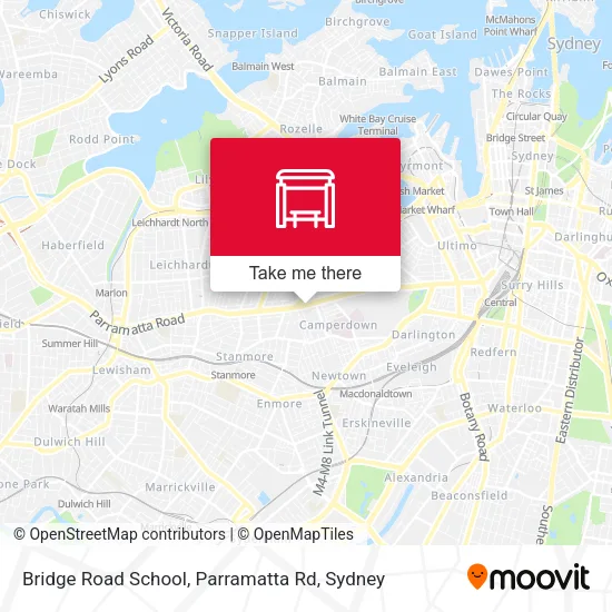 Mapa Bridge Road School, Parramatta Rd