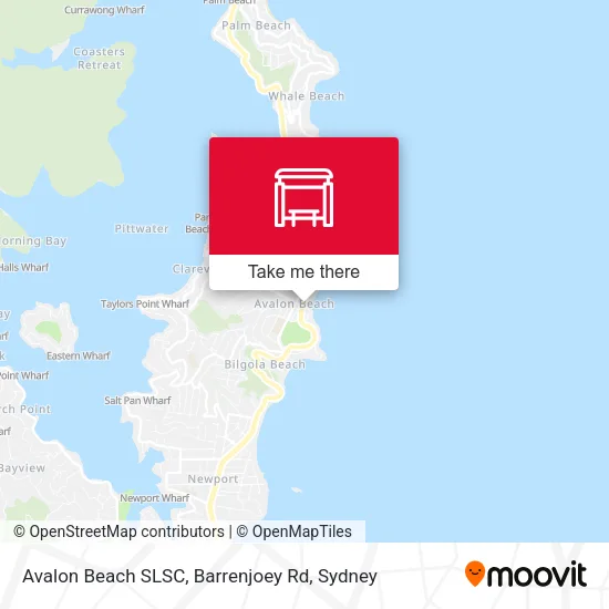 Mapa Avalon Beach SLSC, Barrenjoey Rd
