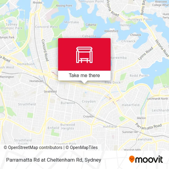 Mapa Parramatta Rd at Cheltenham Rd