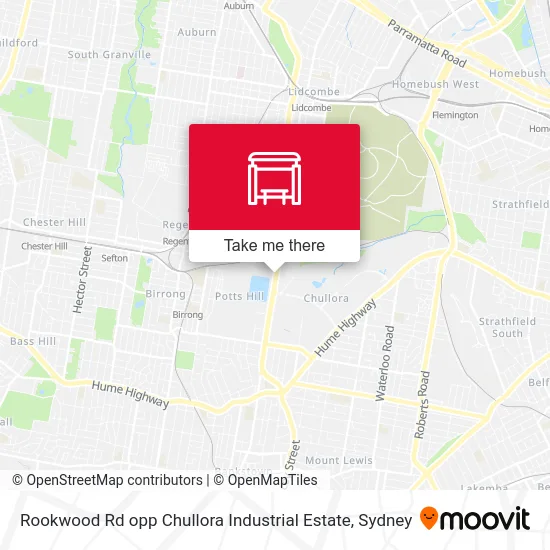 Mapa Rookwood Rd opp Chullora Industrial Estate
