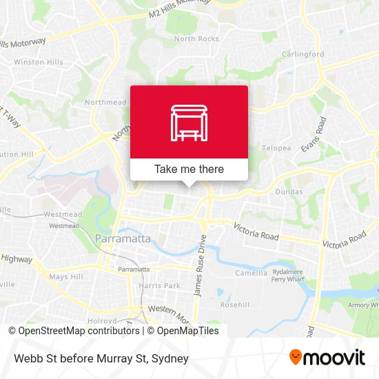 Mapa Webb St before Murray St