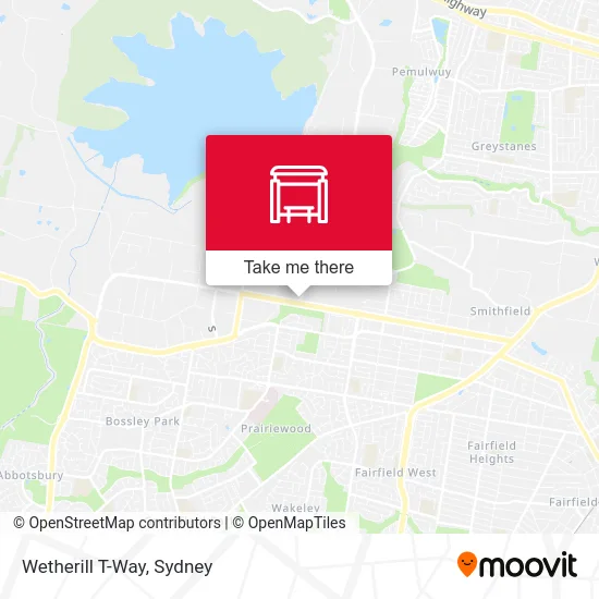 Mapa Wetherill T-Way