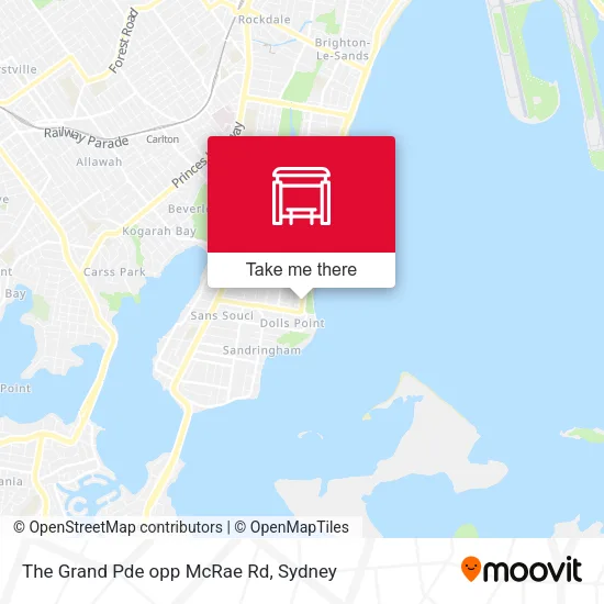 Mapa The Grand Pde opp McRae Rd