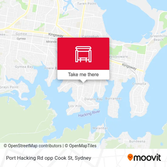 Mapa Port Hacking Rd opp Cook St