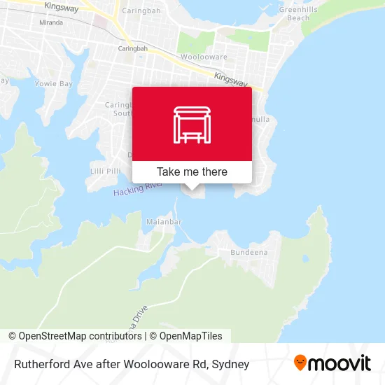 Rutherford Ave after Woolooware Rd map