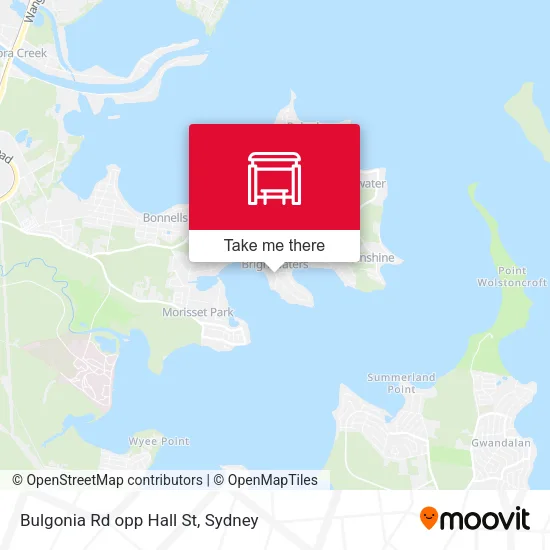 Bulgonia Rd opp Hall St map