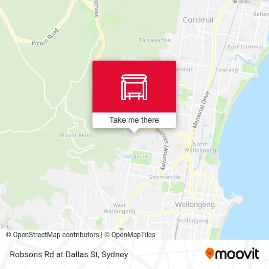 Mapa Robsons Rd at Dallas St