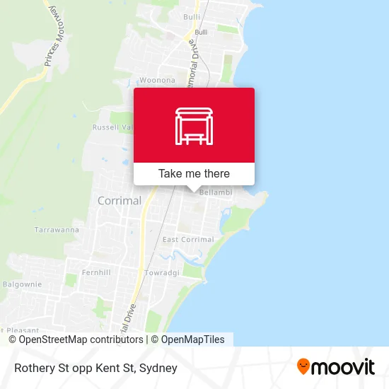 Mapa Rothery St opp Kent St