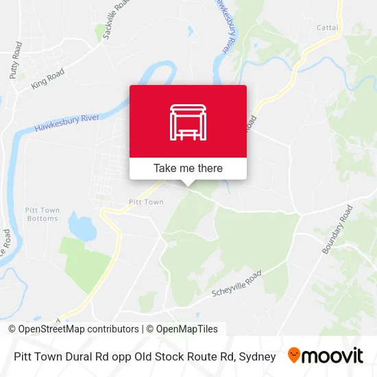 Mapa Pitt Town Dural Rd opp Old Stock Route Rd