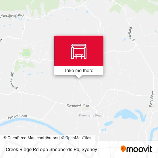 Creek Ridge Rd opp Shepherds Rd map