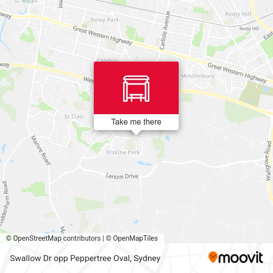 Swallow Dr opp Peppertree Oval map