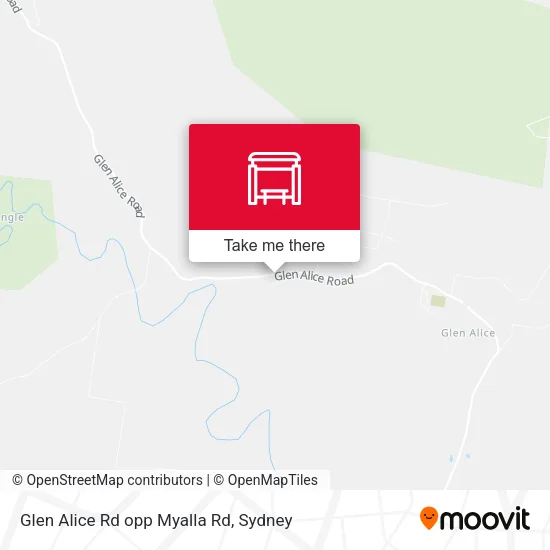 Glen Alice Rd opp Myalla Rd map