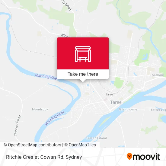 Mapa Ritchie Cres at Cowan Rd