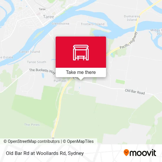 Old Bar Rd at Woollards Rd map