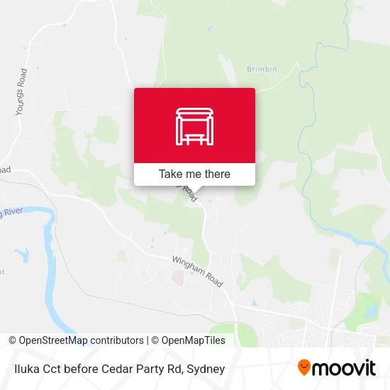 Iluka Cct before Cedar Party Rd map
