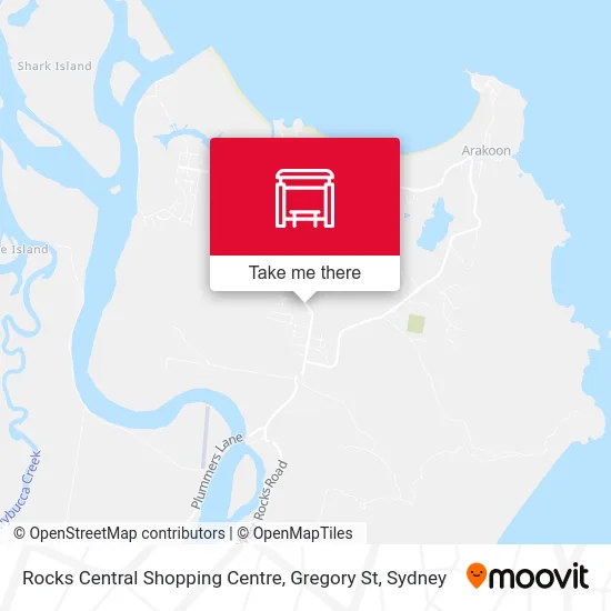 Mapa Rocks Central Shopping Centre, Gregory St