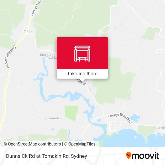 Dunns Ck Rd at Tomakin Rd map