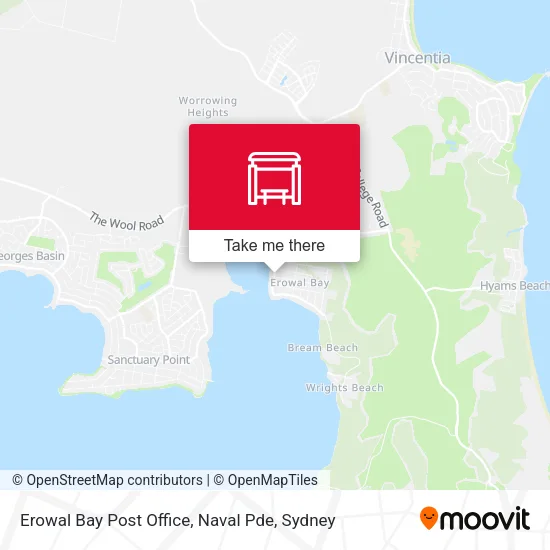 Erowal Bay Post Office, Naval Pde map