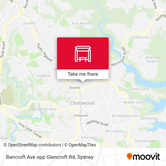 Bancroft Ave opp Glencroft Rd map