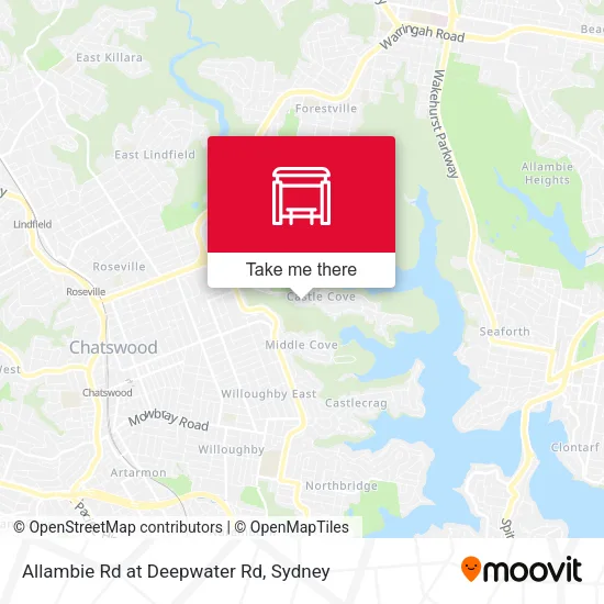 Allambie Rd at Deepwater Rd map