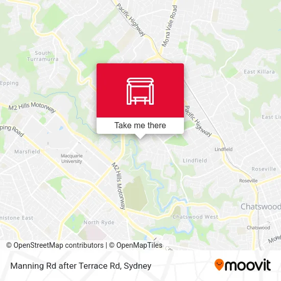 Manning Rd after Terrace Rd map