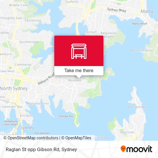 Mapa Raglan St opp Gibson Rd